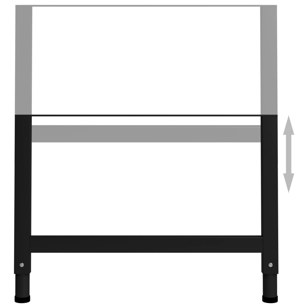 Werkbankframes verstelbaar 2 st 85x(69-95,5) cm metaal zwart is nu te koop bij PeponiXL, paradijselijk wonen!