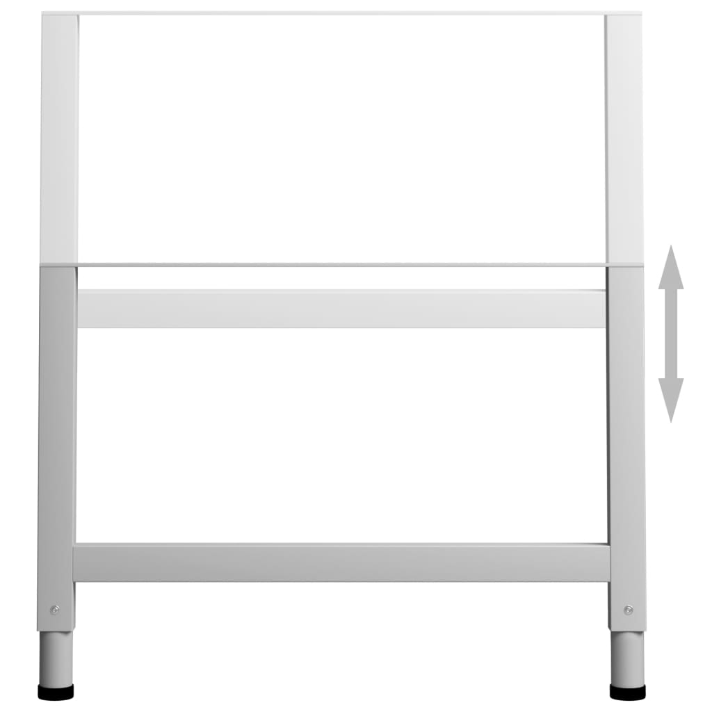 Werkbankframes verstelbaar 2 st 85x(69-95,5) cm metaal grijs is nu te koop bij PeponiXL, paradijselijk wonen!