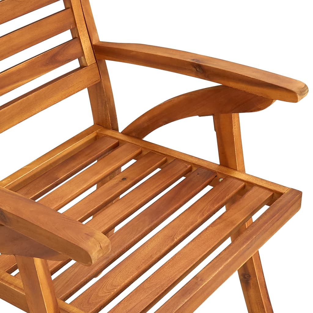 Tuinstoelen 3 st massief acaciahout is nu te koop bij PeponiXL, paradijselijk wonen!