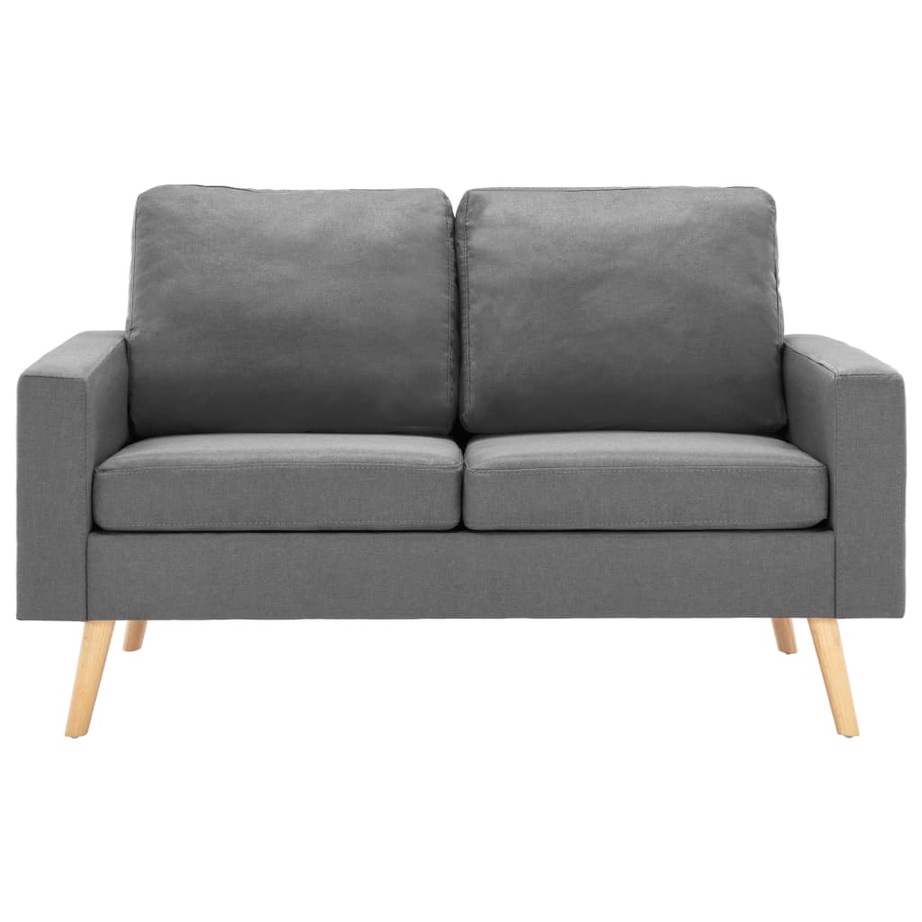2-delig Bankstel stof lichtgrijs is nu te koop bij PeponiXL, paradijselijk wonen!