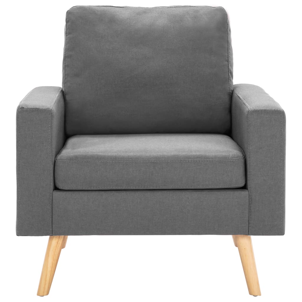 2-delig Bankstel stof lichtgrijs is nu te koop bij PeponiXL, paradijselijk wonen!