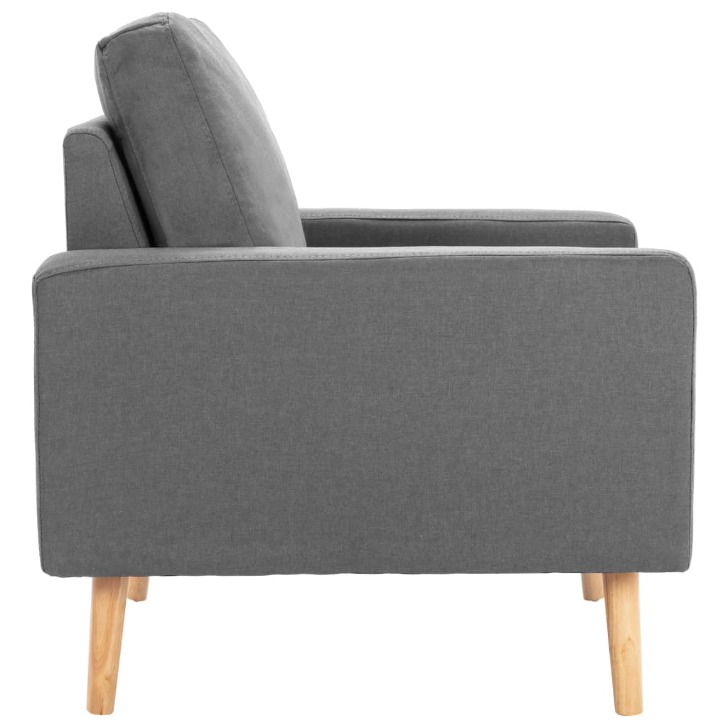 2-delig Bankstel stof lichtgrijs is nu te koop bij PeponiXL, paradijselijk wonen!