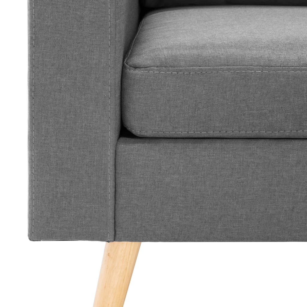 2-delig Bankstel stof lichtgrijs is nu te koop bij PeponiXL, paradijselijk wonen!