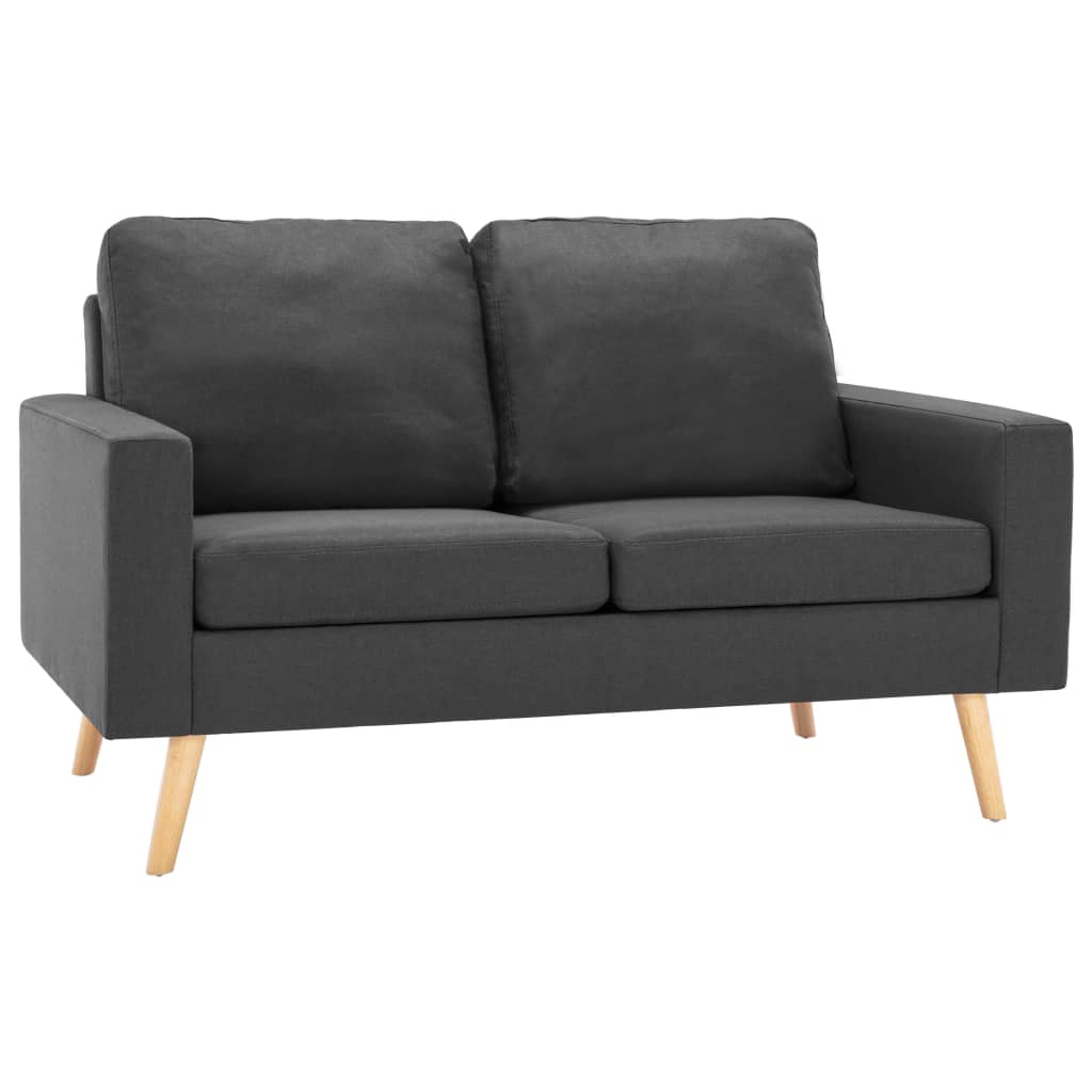 2-delig Bankstel stof donkergrijs is nu te koop bij PeponiXL, paradijselijk wonen!