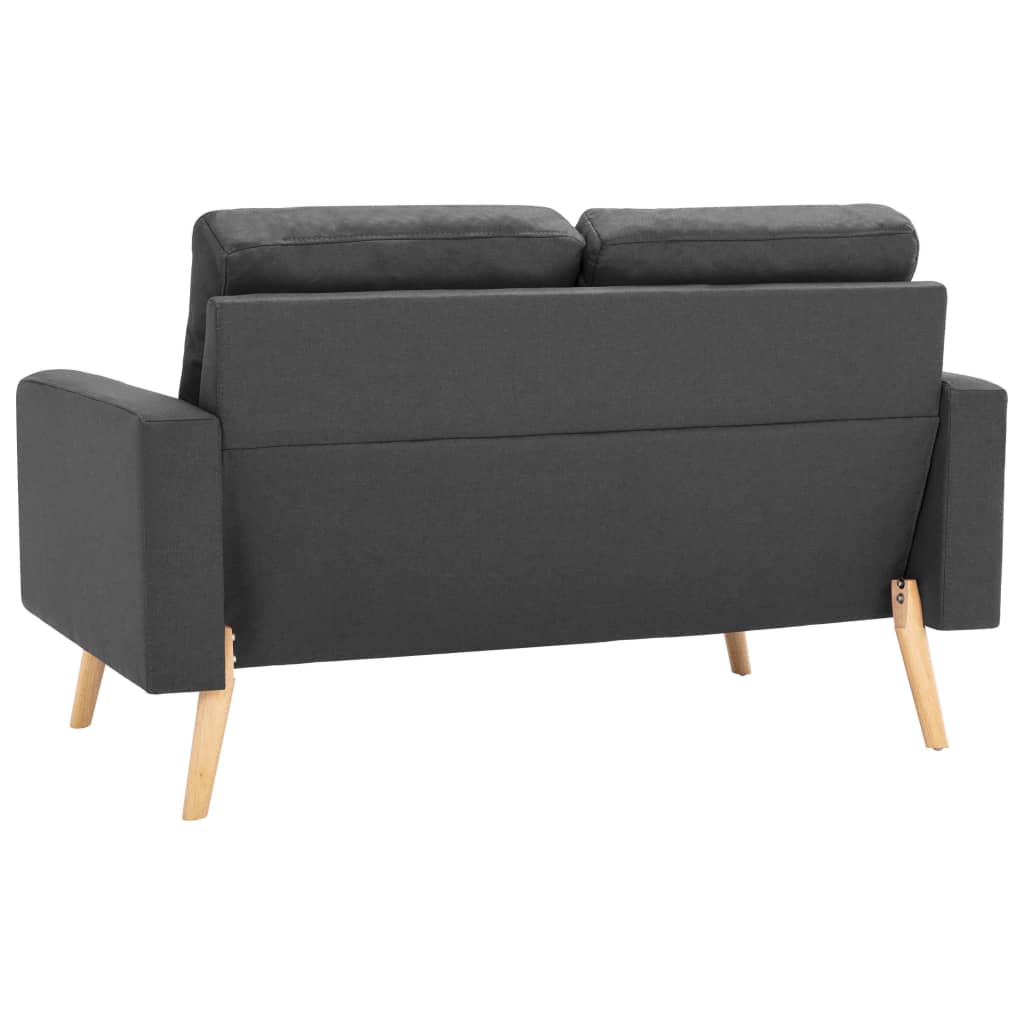 2-delig Bankstel stof donkergrijs is nu te koop bij PeponiXL, paradijselijk wonen!