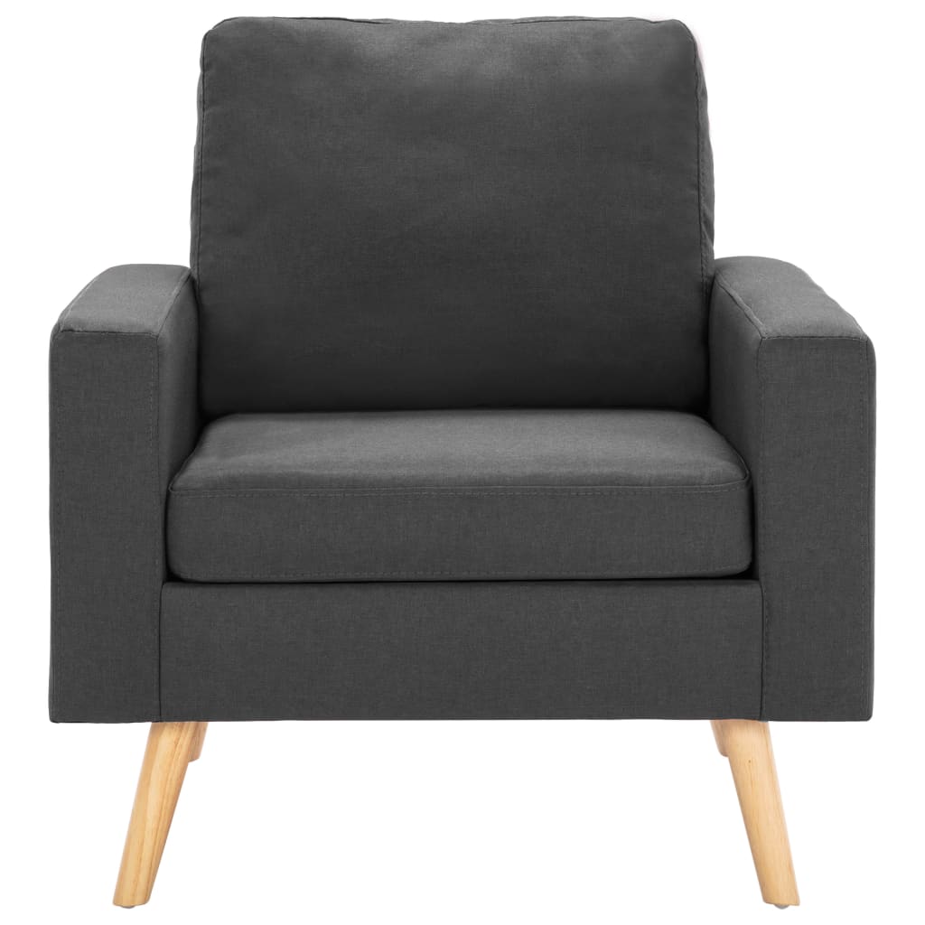 2-delig Bankstel stof donkergrijs is nu te koop bij PeponiXL, paradijselijk wonen!