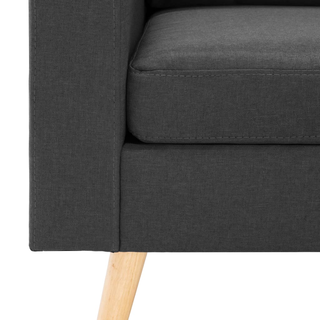 2-delig Bankstel stof donkergrijs is nu te koop bij PeponiXL, paradijselijk wonen!