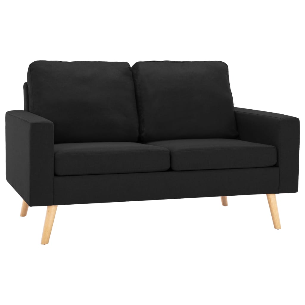 2-delig Bankstel stof zwart is nu te koop bij PeponiXL, paradijselijk wonen!