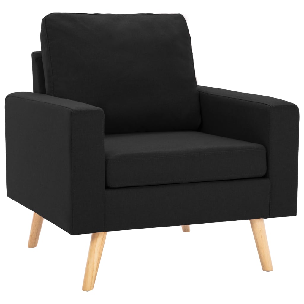 2-delig Bankstel stof zwart is nu te koop bij PeponiXL, paradijselijk wonen!