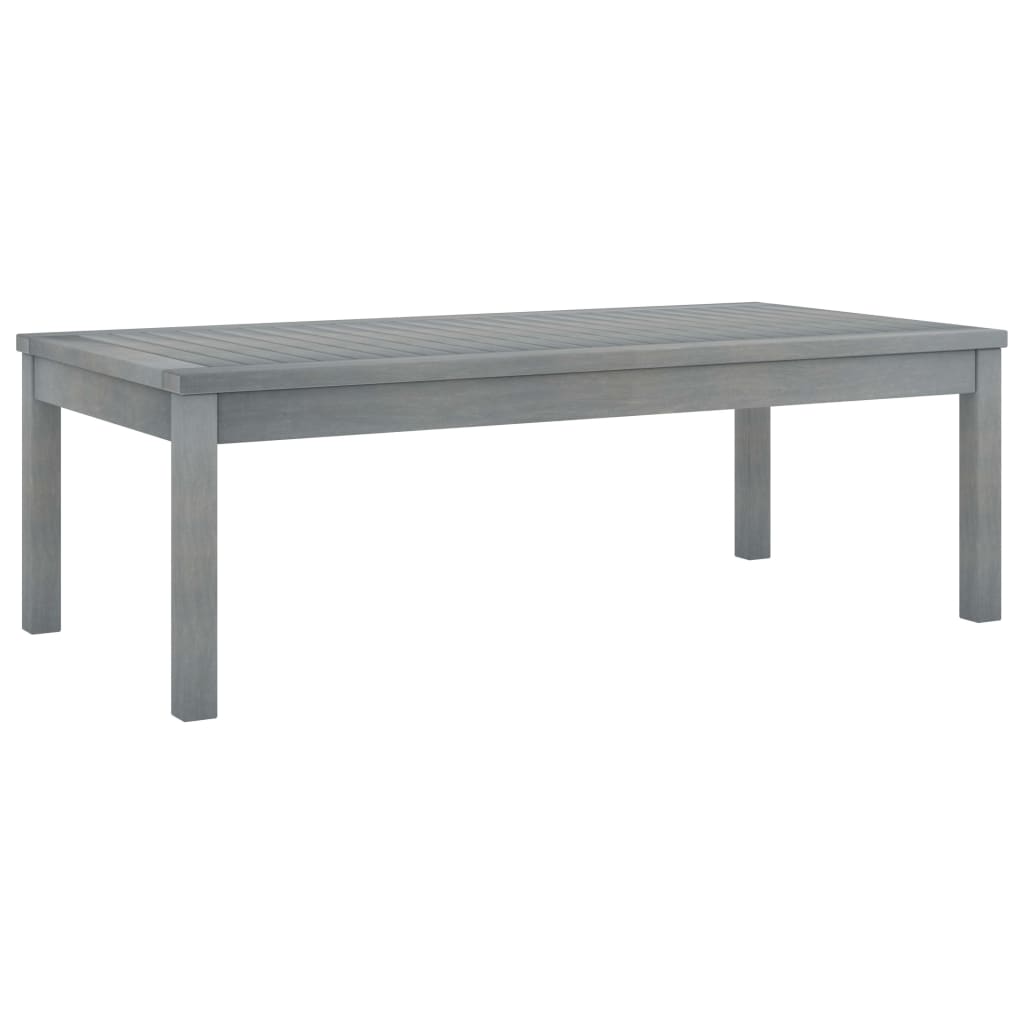 Salontafel 100x50x33 cm massief acaciahout grijs is nu te koop bij PeponiXL, paradijselijk wonen!