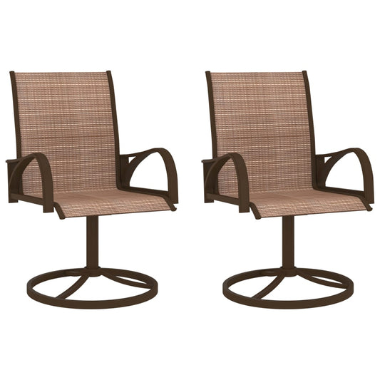 Tuinstoelen draaibaar 2 st textileen en staal bruin is nu te koop bij PeponiXL, paradijselijk wonen!