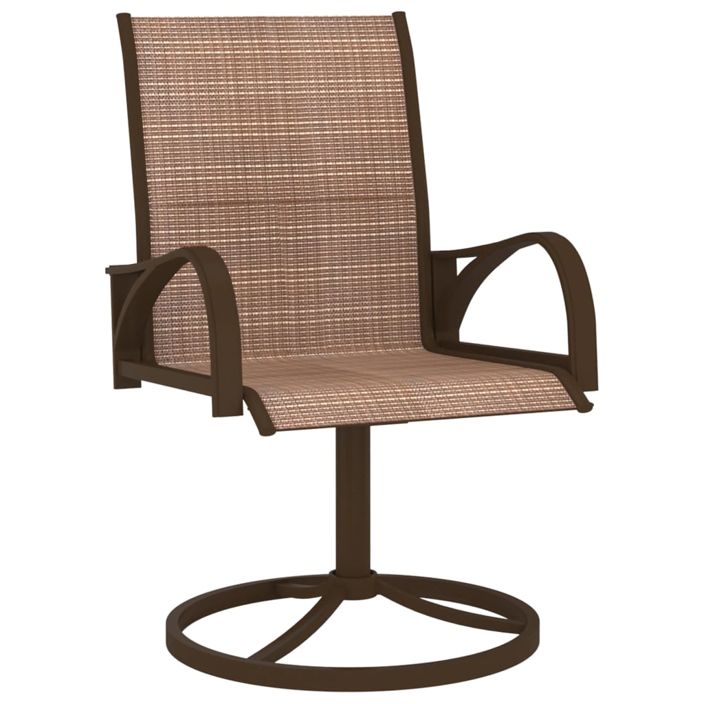 Tuinstoelen draaibaar 2 st textileen en staal bruin is nu te koop bij PeponiXL, paradijselijk wonen!