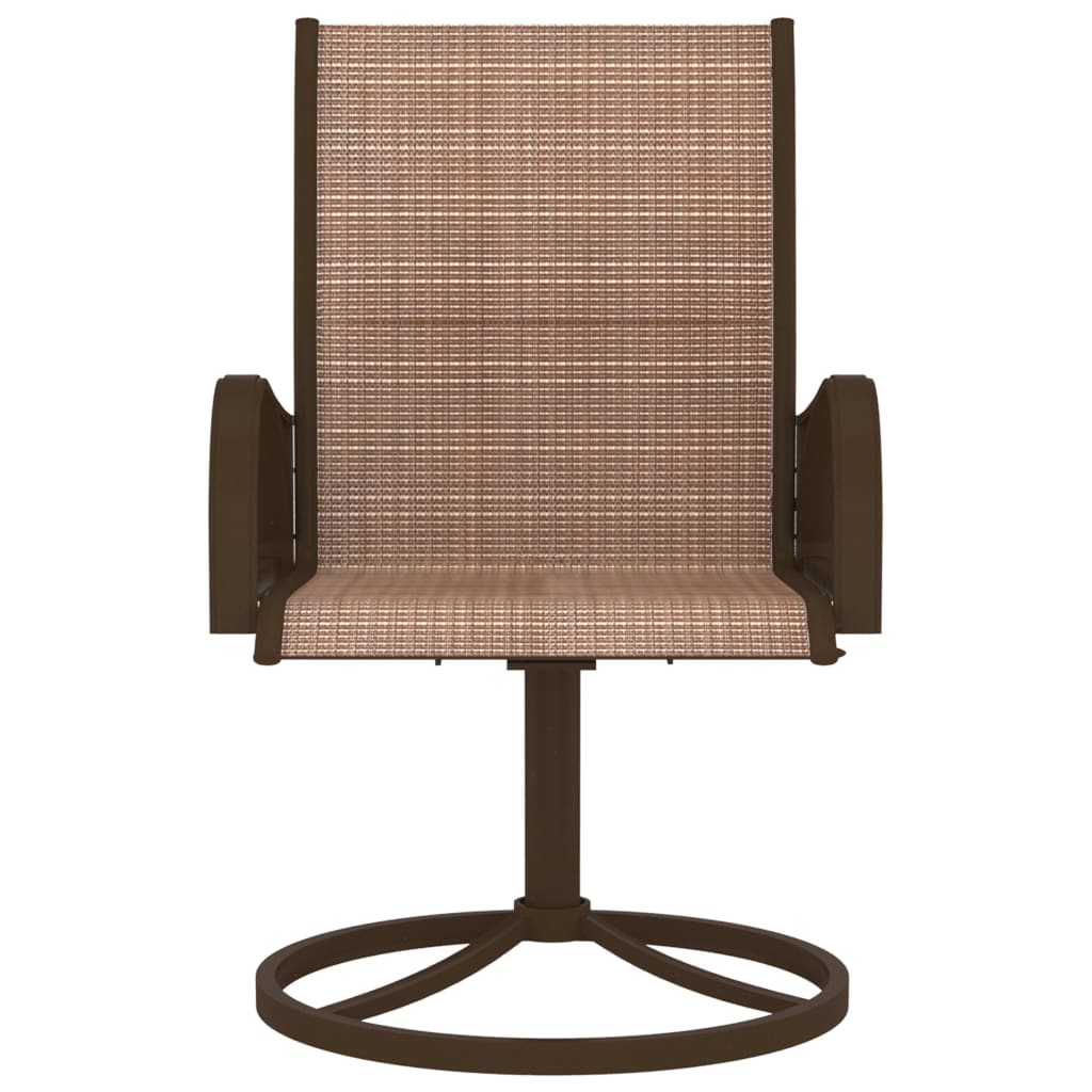 Tuinstoelen draaibaar 2 st textileen en staal bruin is nu te koop bij PeponiXL, paradijselijk wonen!