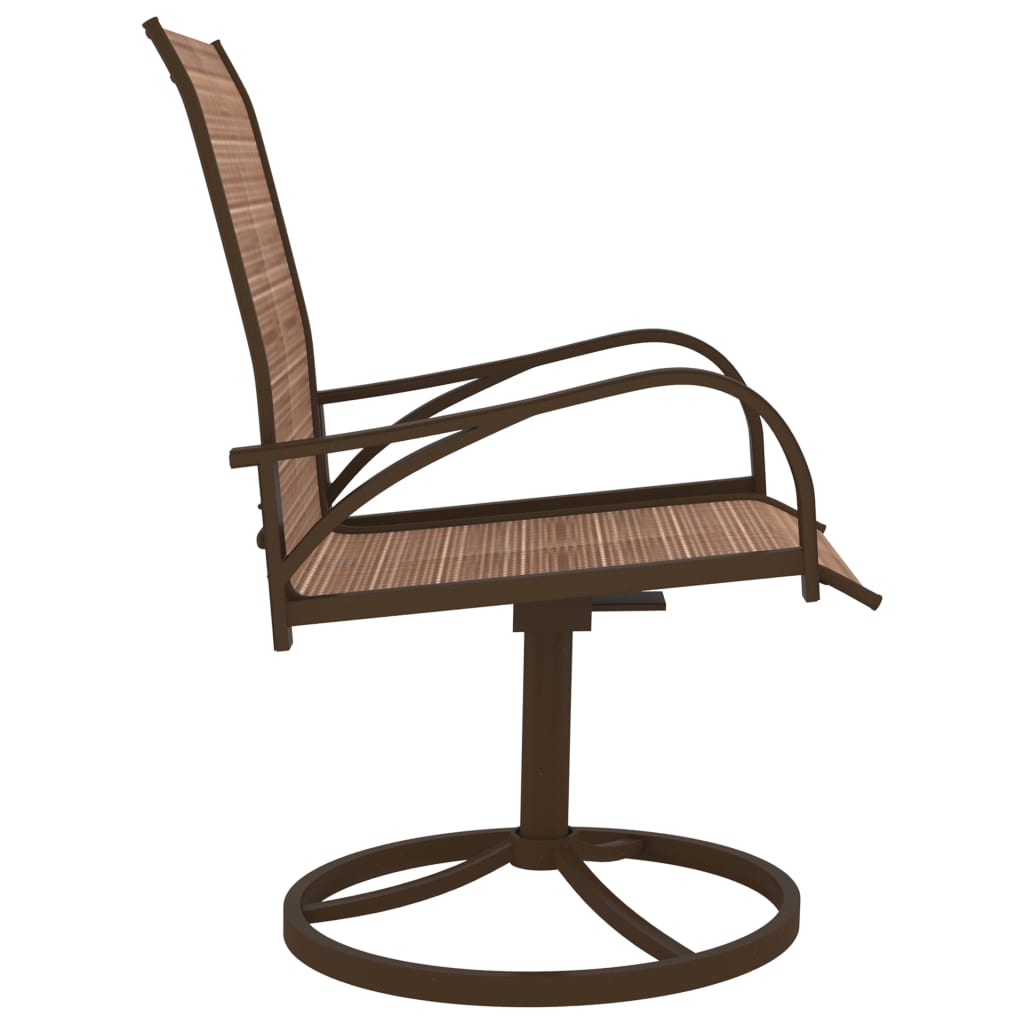 Tuinstoelen draaibaar 2 st textileen en staal bruin is nu te koop bij PeponiXL, paradijselijk wonen!