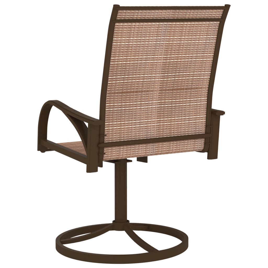 Tuinstoelen draaibaar 2 st textileen en staal bruin is nu te koop bij PeponiXL, paradijselijk wonen!