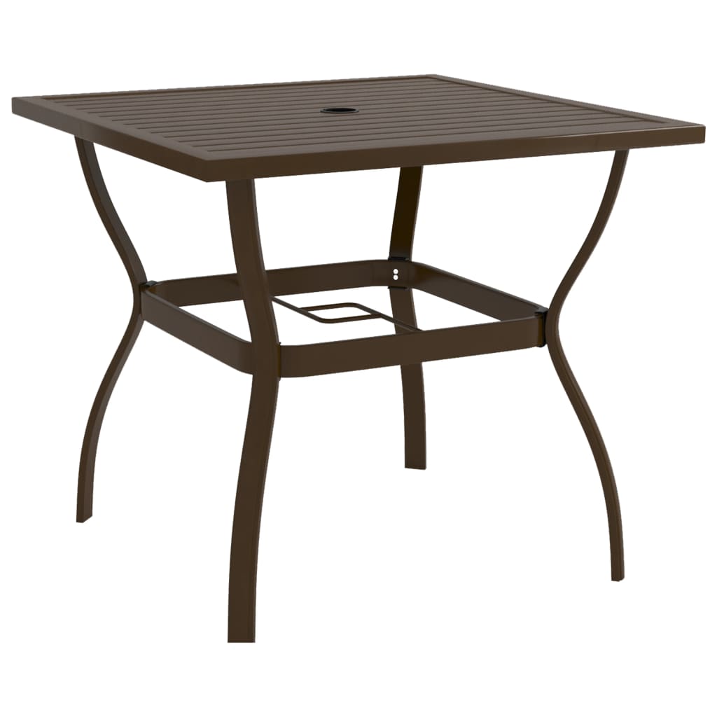 Tuintafel 81,5x81,5x72 cm staal bruin is nu te koop bij PeponiXL, paradijselijk wonen!