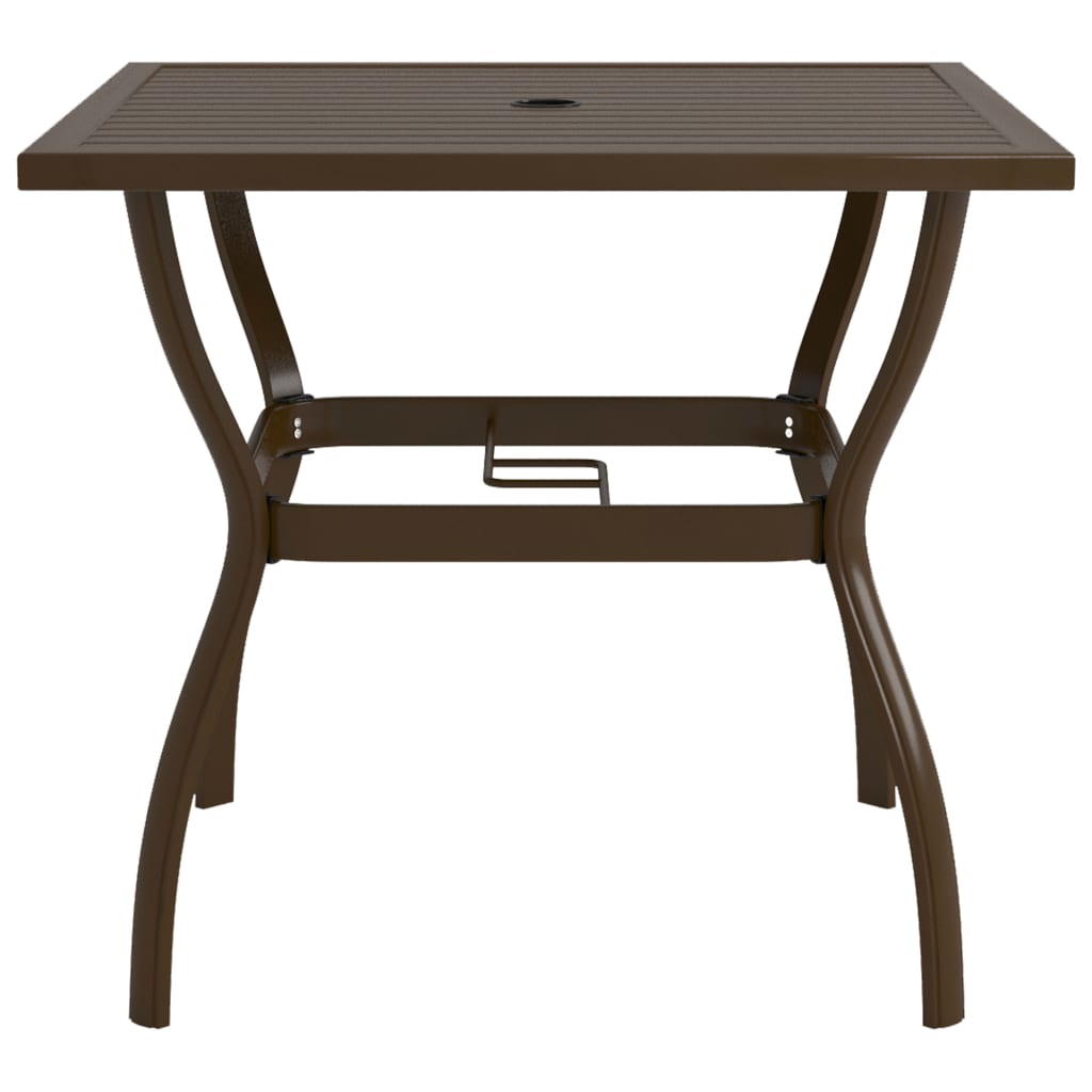 Tuintafel 81,5x81,5x72 cm staal bruin is nu te koop bij PeponiXL, paradijselijk wonen!