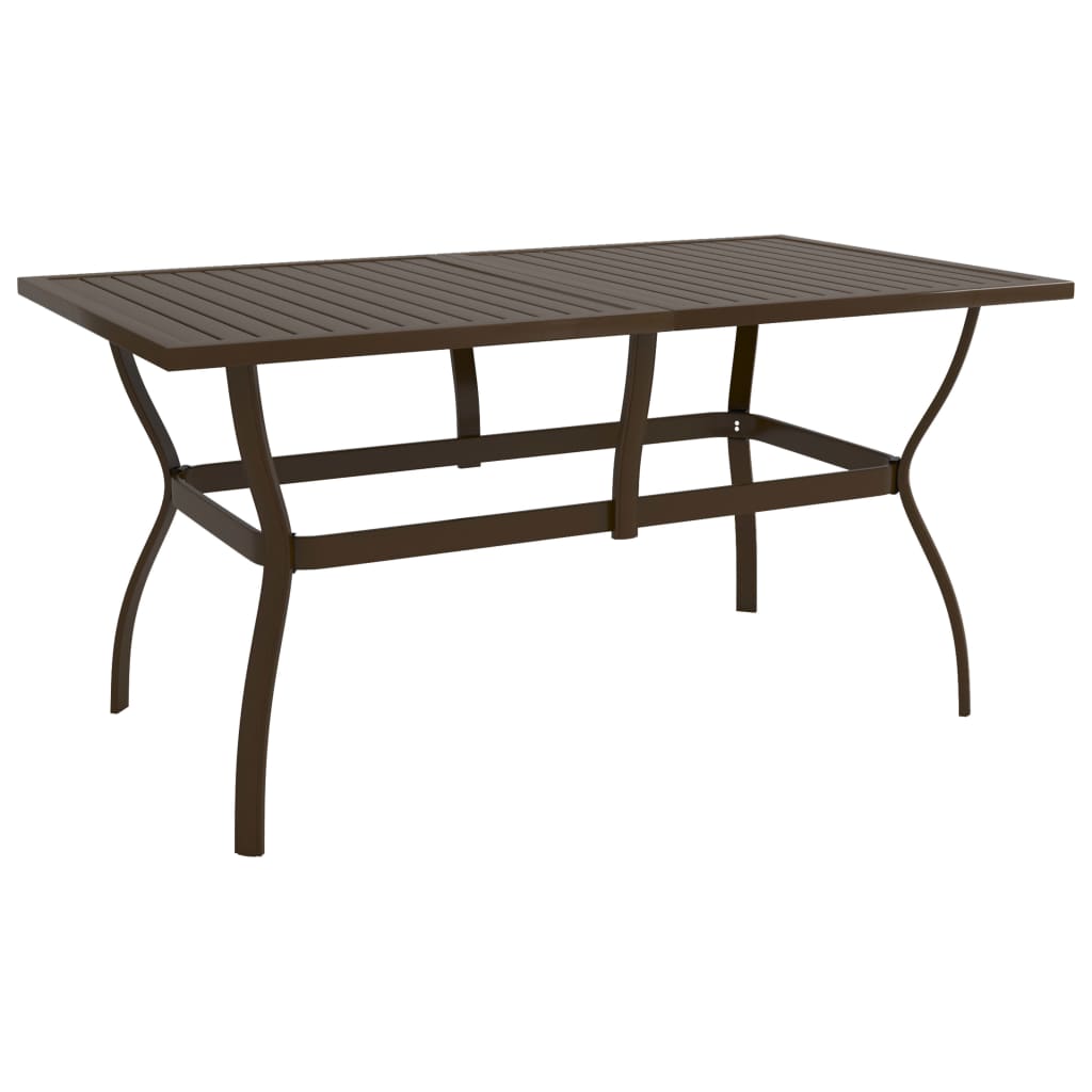 Tuintafel 140x80x72 cm staal bruin is nu te koop bij PeponiXL, paradijselijk wonen!