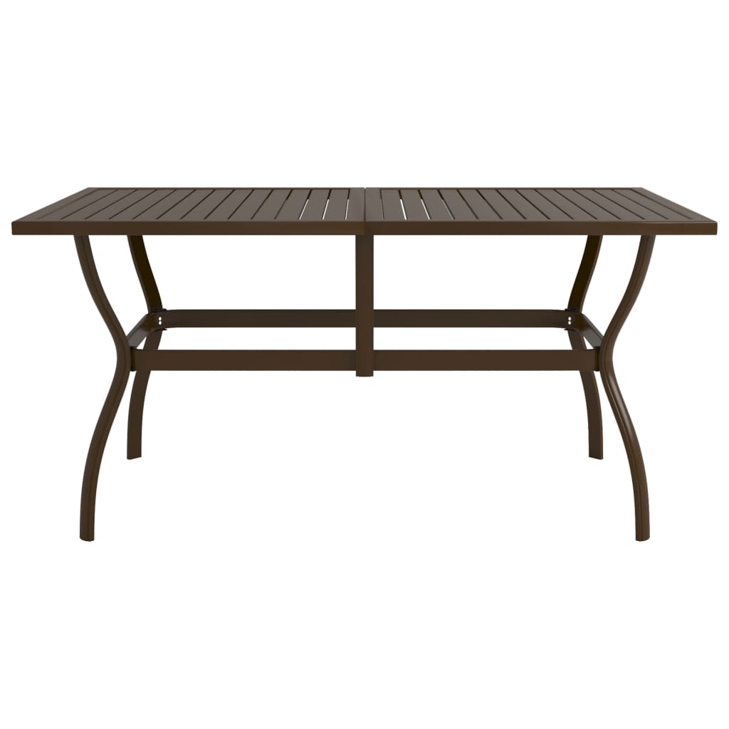 Tuintafel 140x80x72 cm staal bruin is nu te koop bij PeponiXL, paradijselijk wonen!
