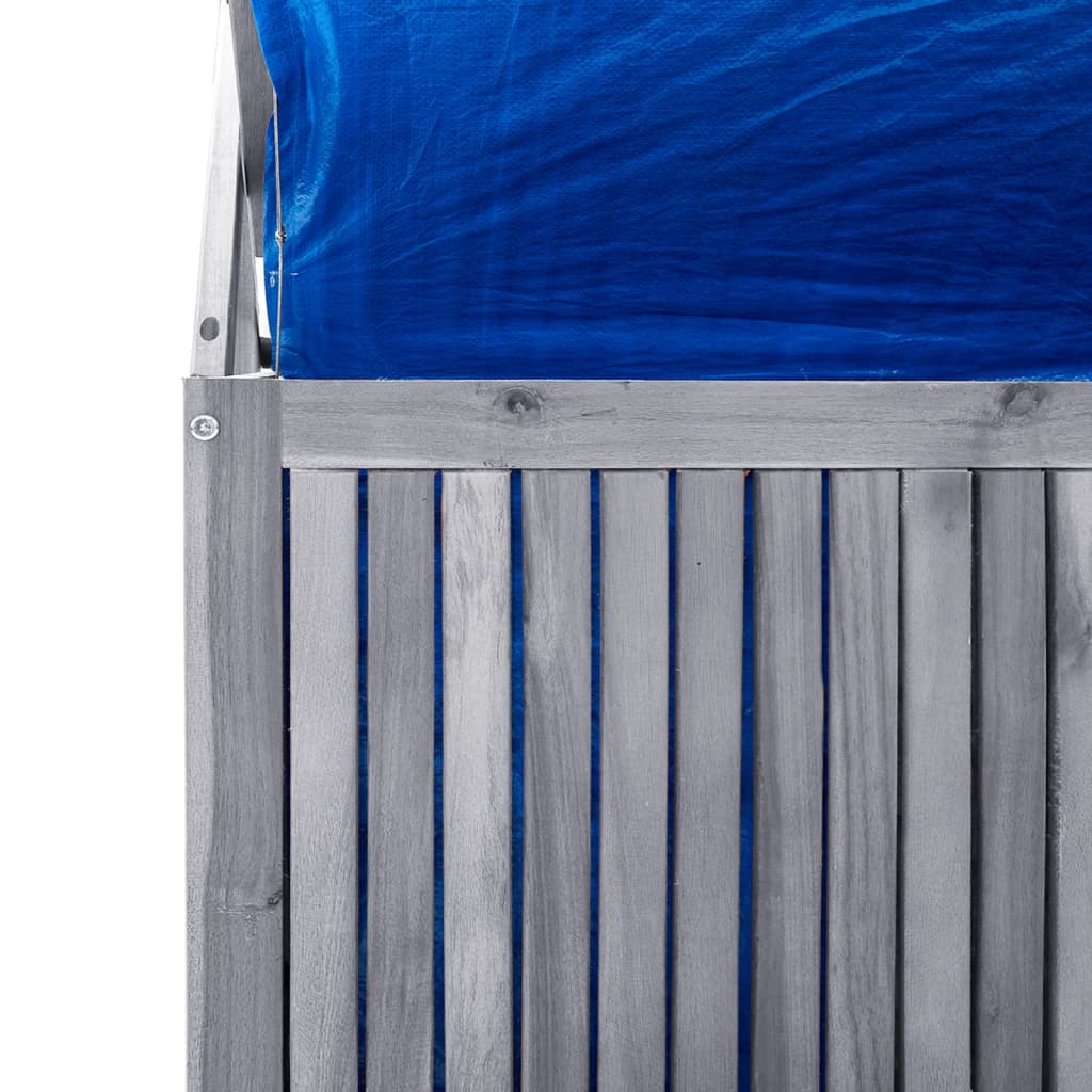 Opbergbox met latwerk 99x55x160 cm massief acaciahout grijs is nu te koop bij PeponiXL, paradijselijk wonen!