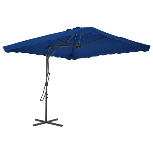 Parasol met stalen paal 250x250x230 cm blauw is nu te koop bij PeponiXL, paradijselijk wonen!