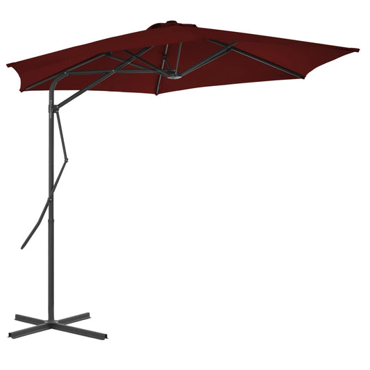 Parasol met stalen paal 300x230 cm bordeauxrood is nu te koop bij PeponiXL, paradijselijk wonen!