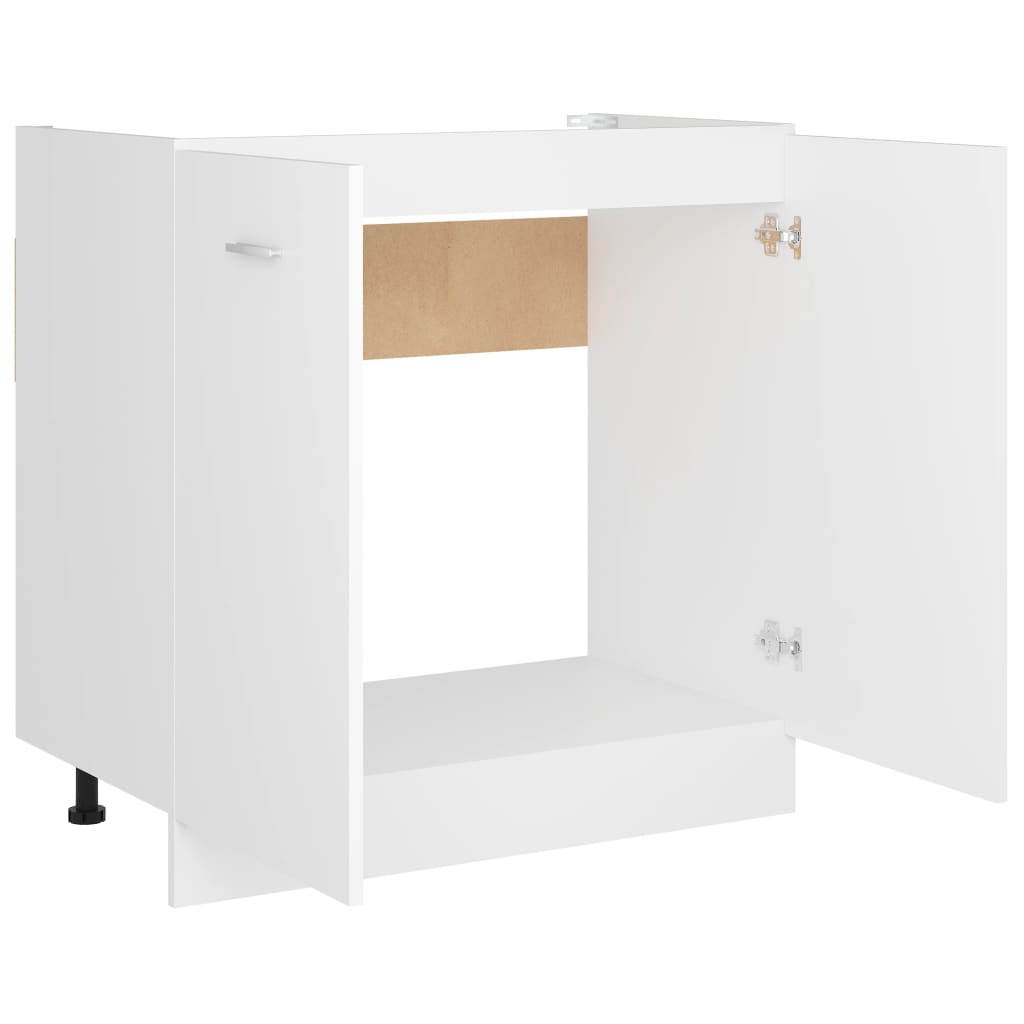 Wastafelonderkast Lyon 80x46x81,5 cm bewerkt hout wit is nu te koop bij PeponiXL, paradijselijk wonen!