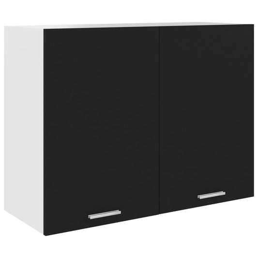 Bovenkast Lyon 80x31x60 cm bewerkt hout zwart is nu te koop bij PeponiXL, paradijselijk wonen!