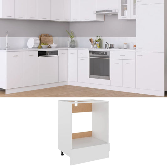 Ovenkast Lyon 60x46x81,5 cm bewerkt hout wit is nu te koop bij PeponiXL, paradijselijk wonen!