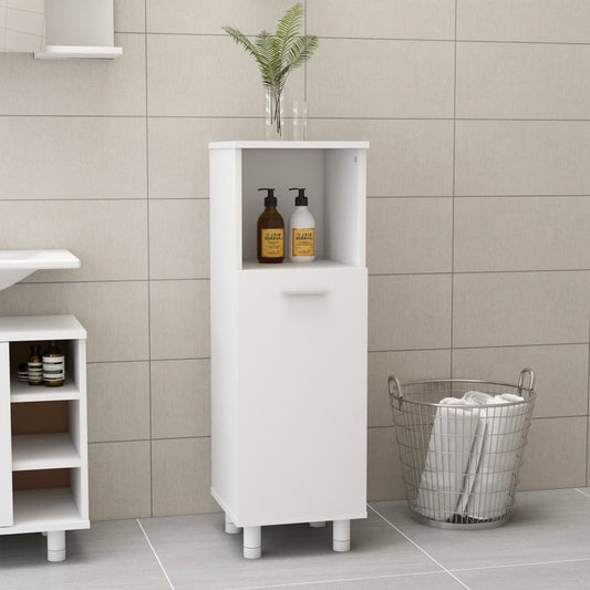 Badkamerkast 30x30x95 cm bewerkt hout wit is nu te koop bij PeponiXL, paradijselijk wonen!