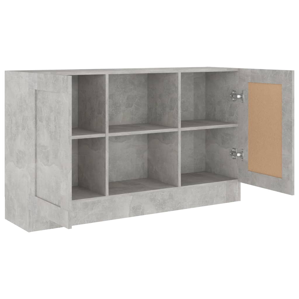 Dressoir 120x30,5x70 cm bewerkt hout betongrijs is nu te koop bij PeponiXL, paradijselijk wonen!