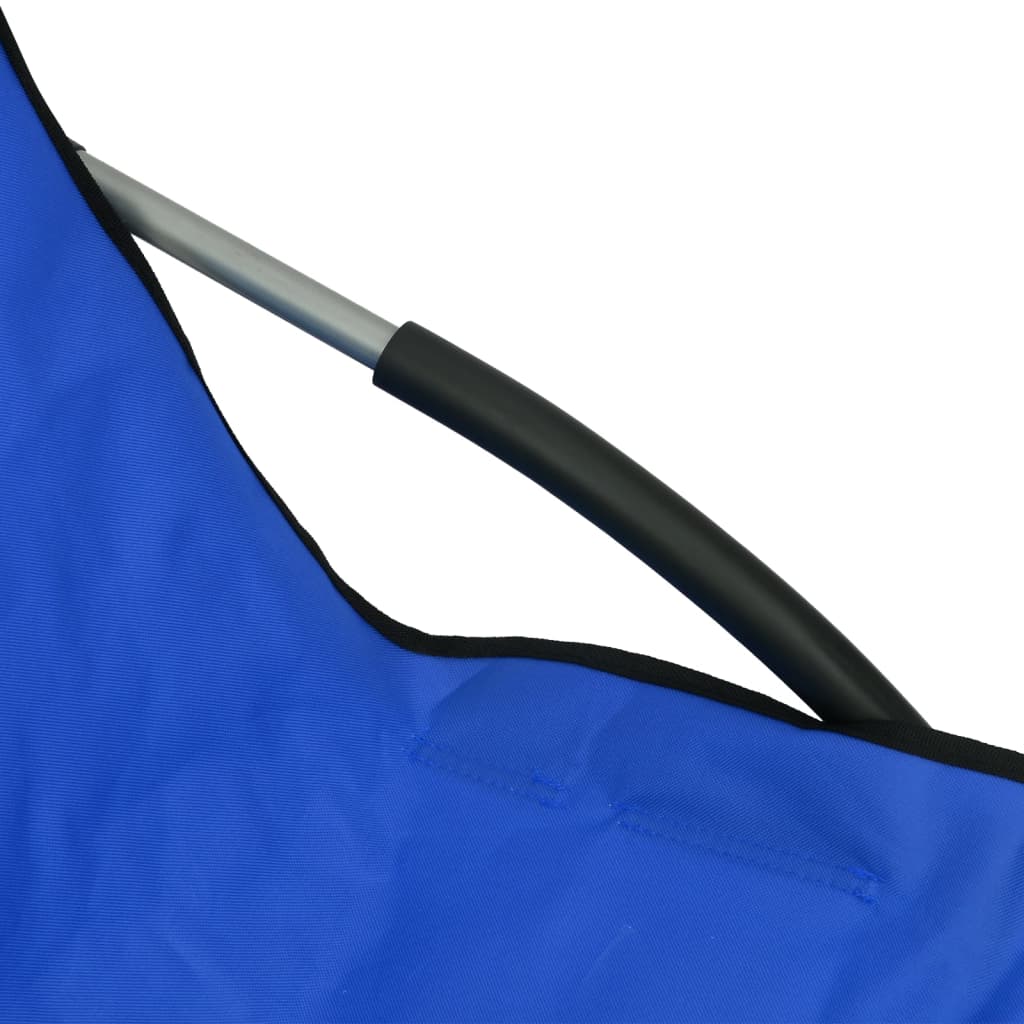 Strandstoelen 2 st inklapbaar stof blauw is nu te koop bij PeponiXL, paradijselijk wonen!