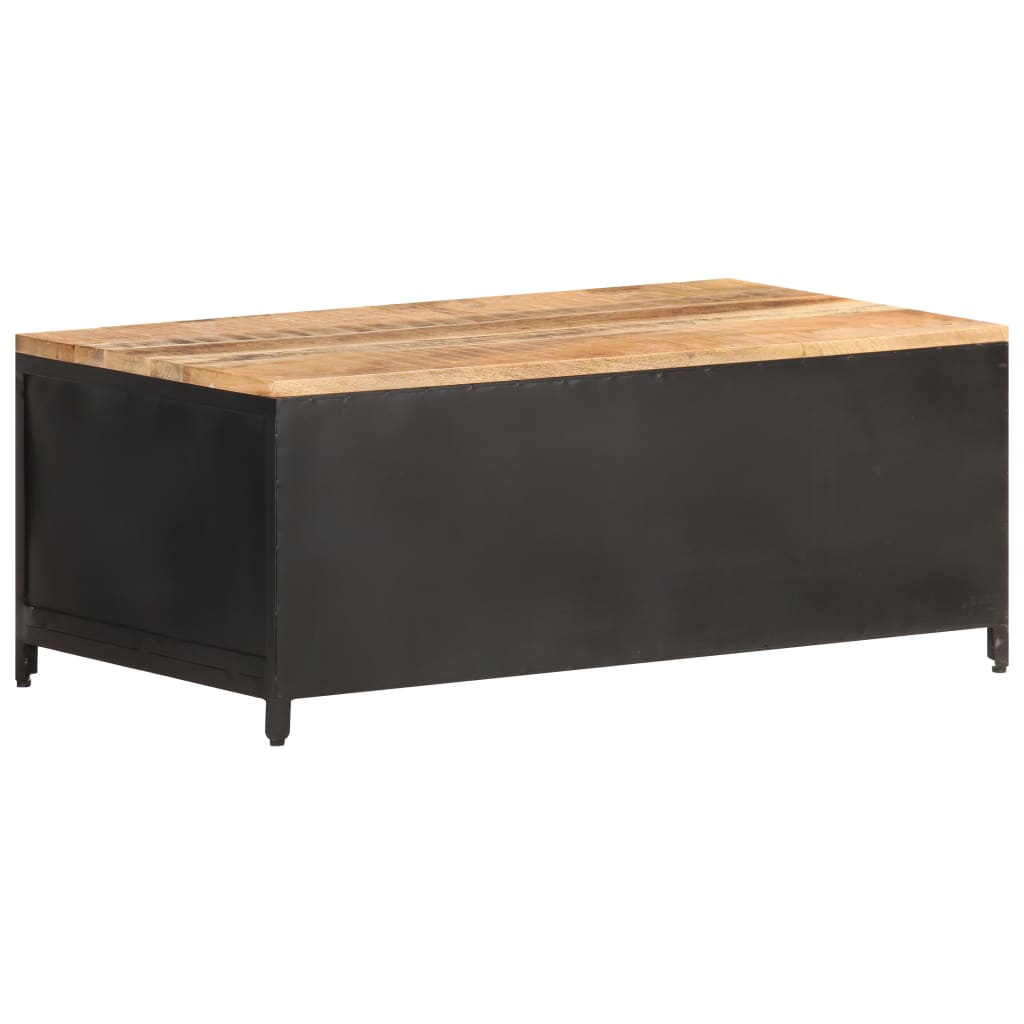 Salontafel 90x50x37 cm massief ruw mangohout is nu te koop bij PeponiXL, paradijselijk wonen!