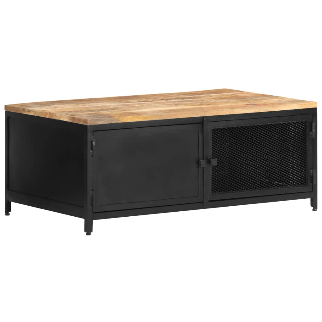 Salontafel 90x50x37 cm massief ruw mangohout is nu te koop bij PeponiXL, paradijselijk wonen!