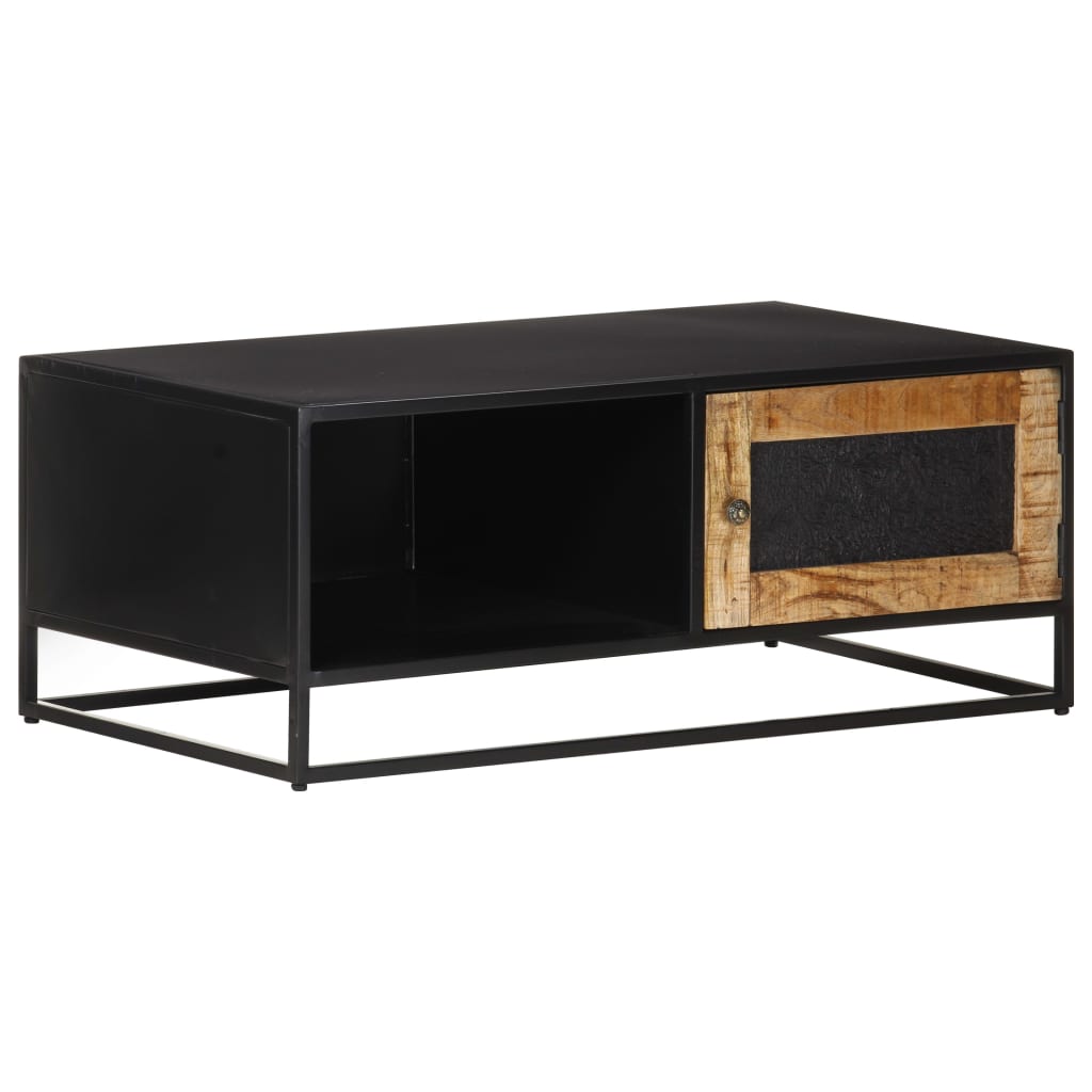 Salontafel 90x50x35 cm ruw mangohout is nu te koop bij PeponiXL, paradijselijk wonen!