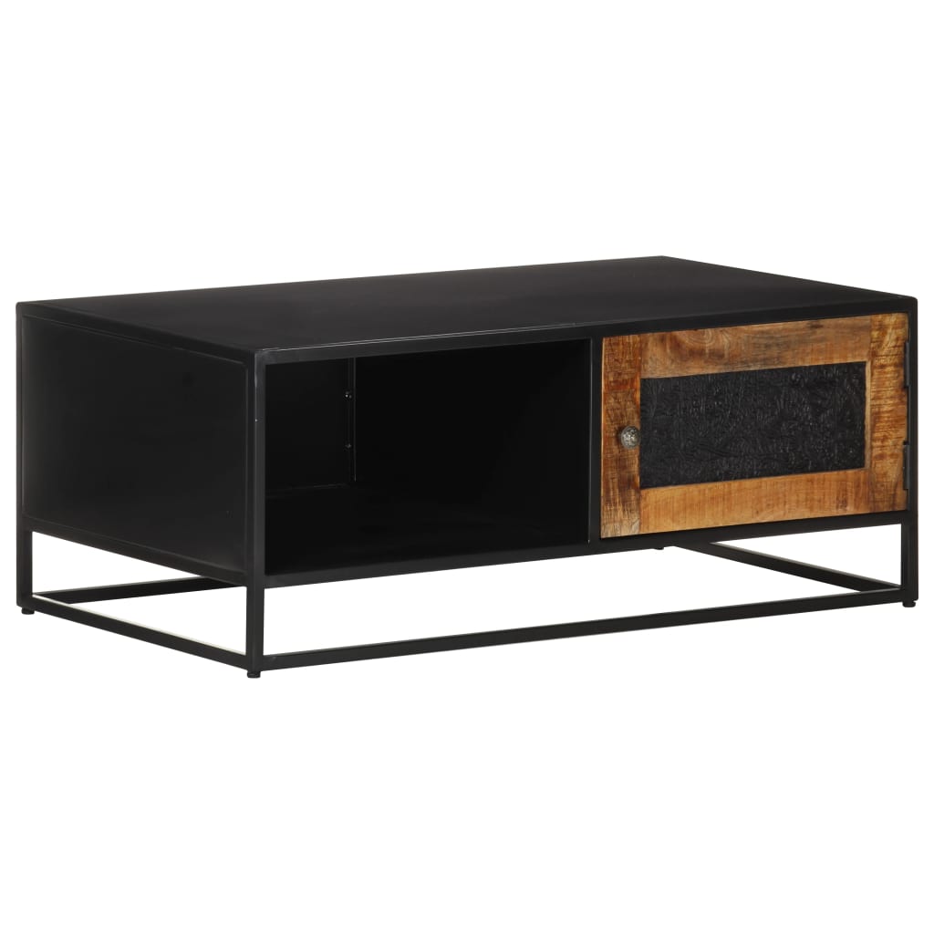 Salontafel 90x50x35 cm ruw mangohout is nu te koop bij PeponiXL, paradijselijk wonen!