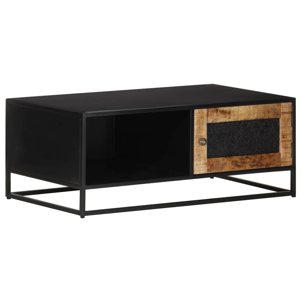 Salontafel 90x50x35 cm ruw mangohout is nu te koop bij PeponiXL, paradijselijk wonen!