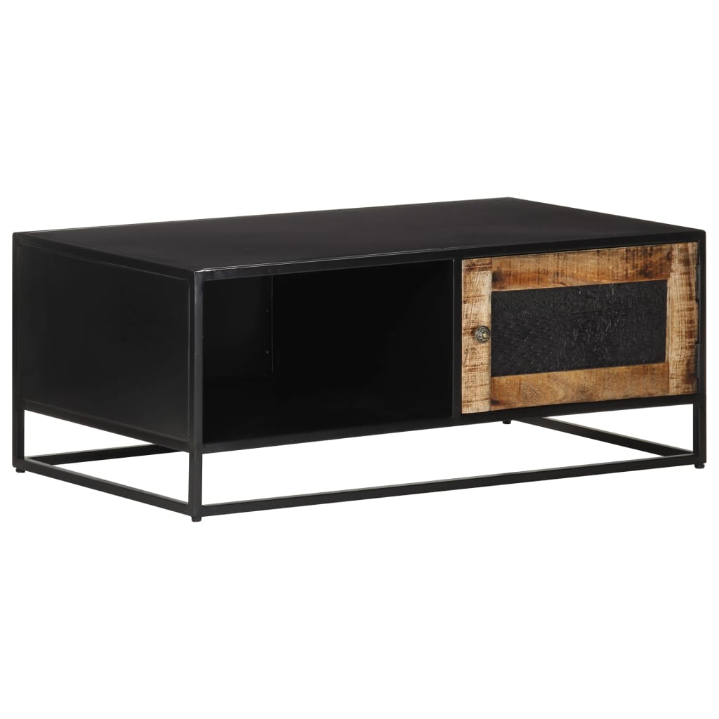 Salontafel 90x50x35 cm ruw mangohout is nu te koop bij PeponiXL, paradijselijk wonen!