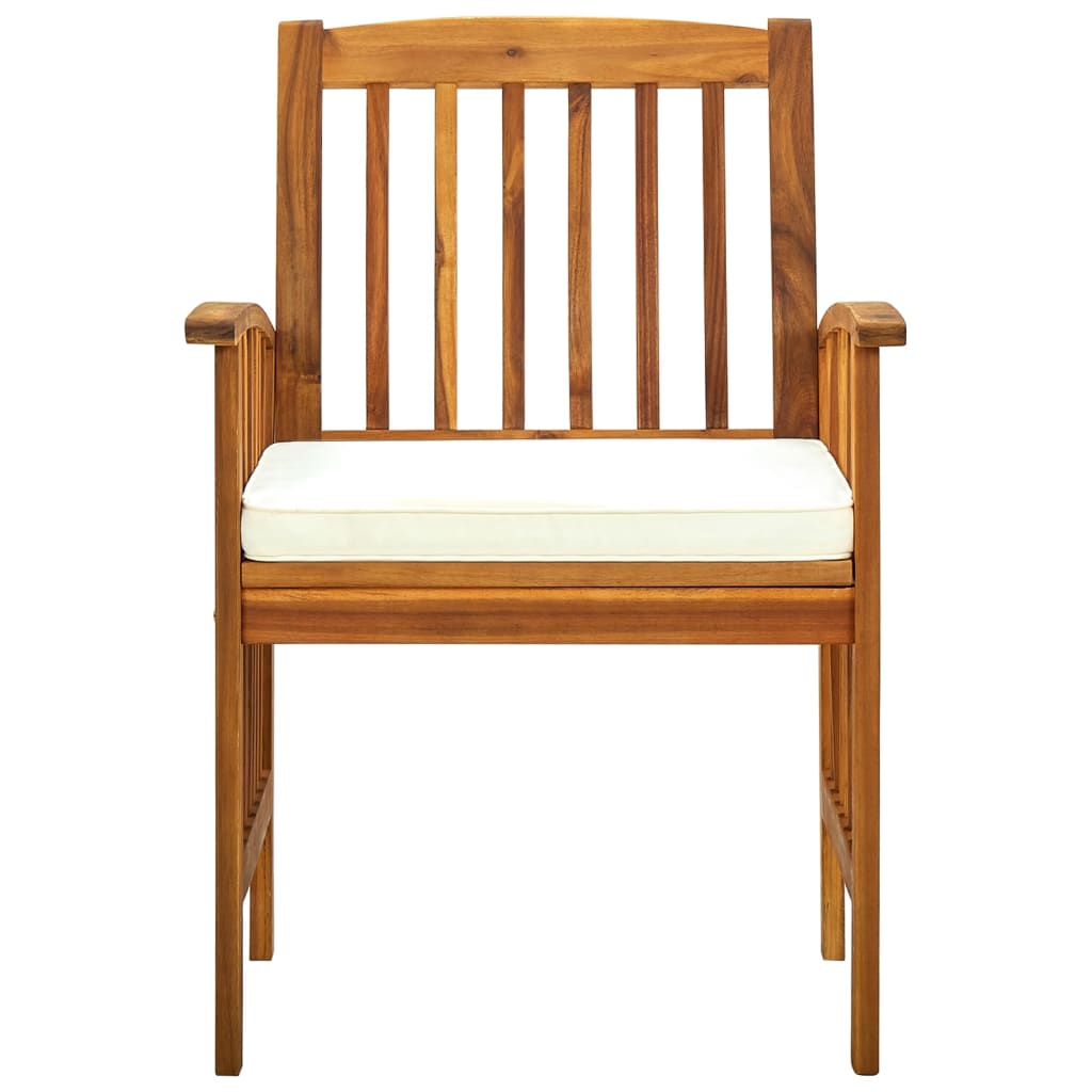 Tuinstoelen 3 st met kussens massief acaciahout is nu te koop bij PeponiXL, paradijselijk wonen!