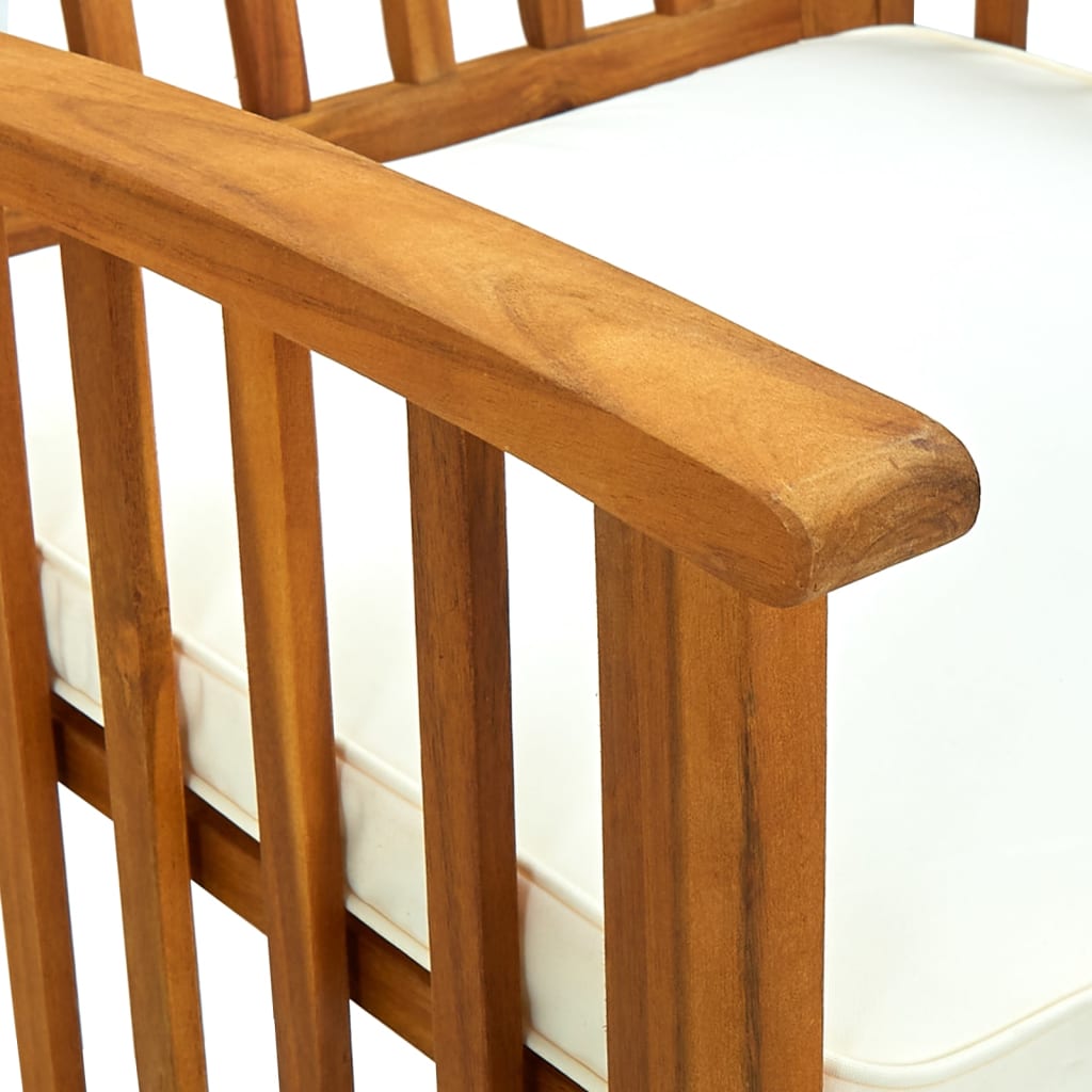 Tuinstoelen 3 st met kussens massief acaciahout is nu te koop bij PeponiXL, paradijselijk wonen!