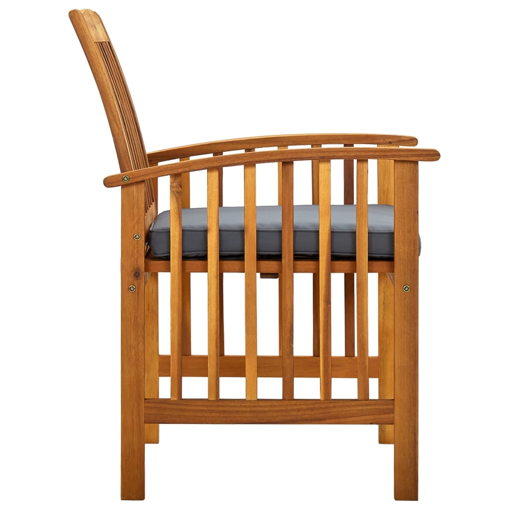 Tuinstoelen 2 st met kussens massief acaciahout is nu te koop bij PeponiXL, paradijselijk wonen!