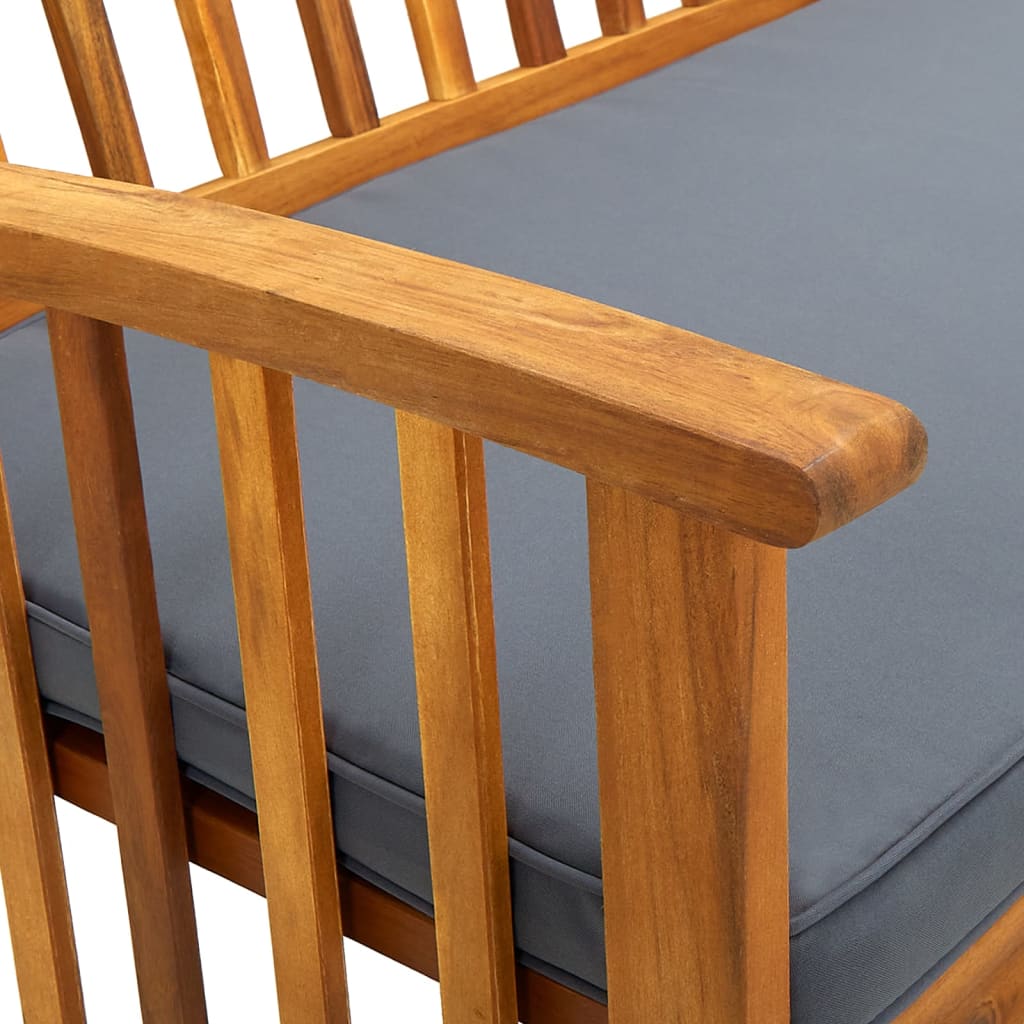 Tuinbank met kussen 119 cm massief acaciahout is nu te koop bij PeponiXL, paradijselijk wonen!