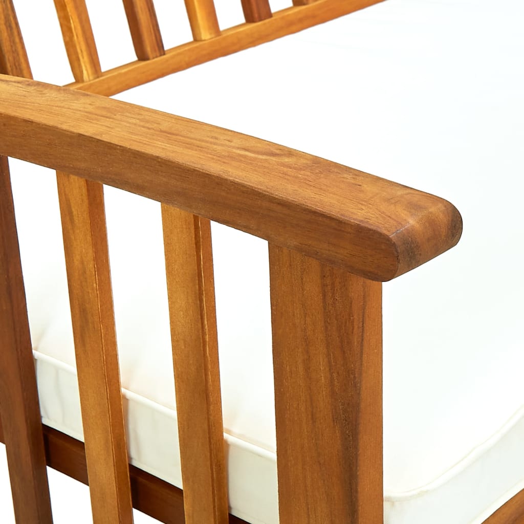 Tuinbank met kussen 147 cm massief acaciahout is nu te koop bij PeponiXL, paradijselijk wonen!