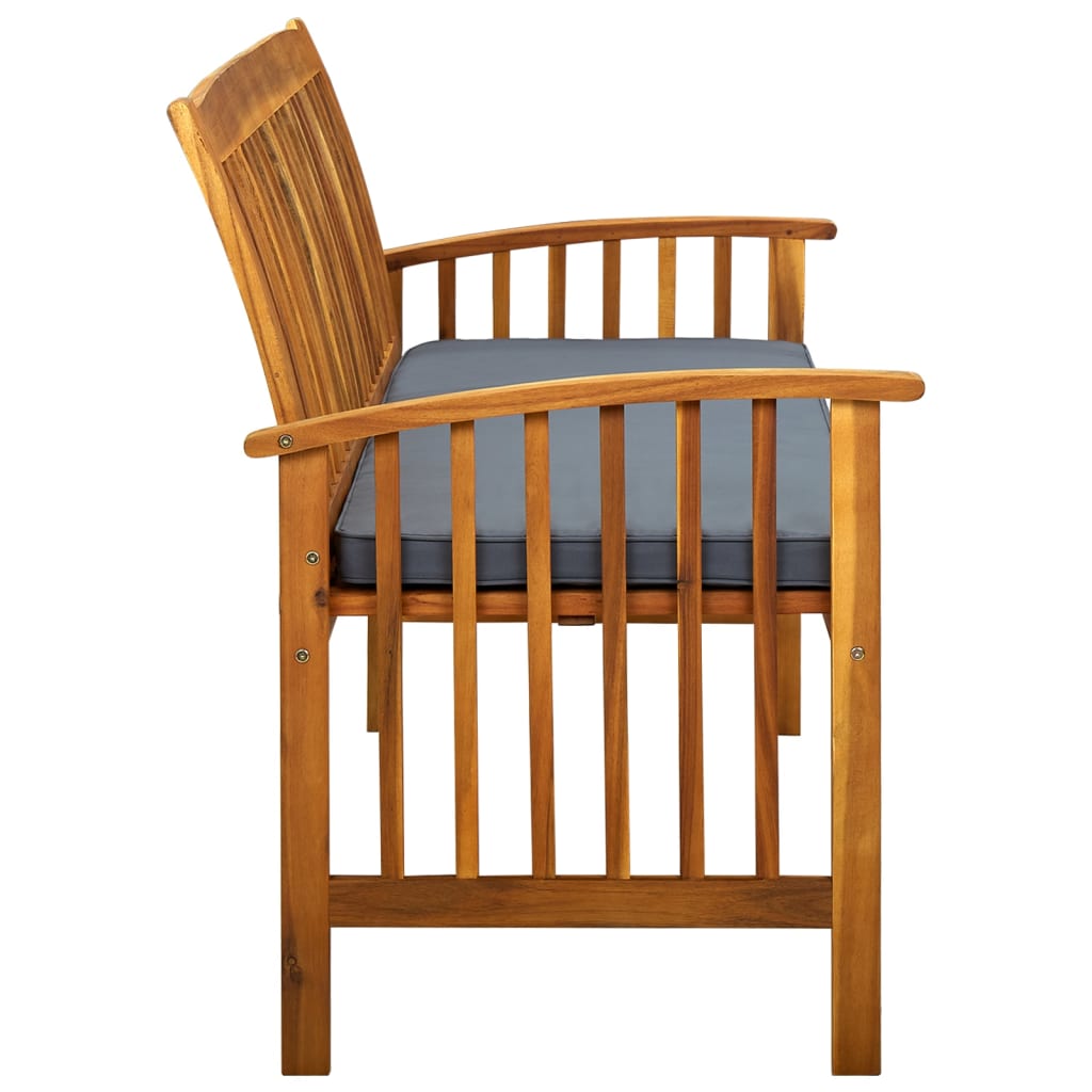 Tuinbank met kussen 147 cm massief acaciahout is nu te koop bij PeponiXL, paradijselijk wonen!