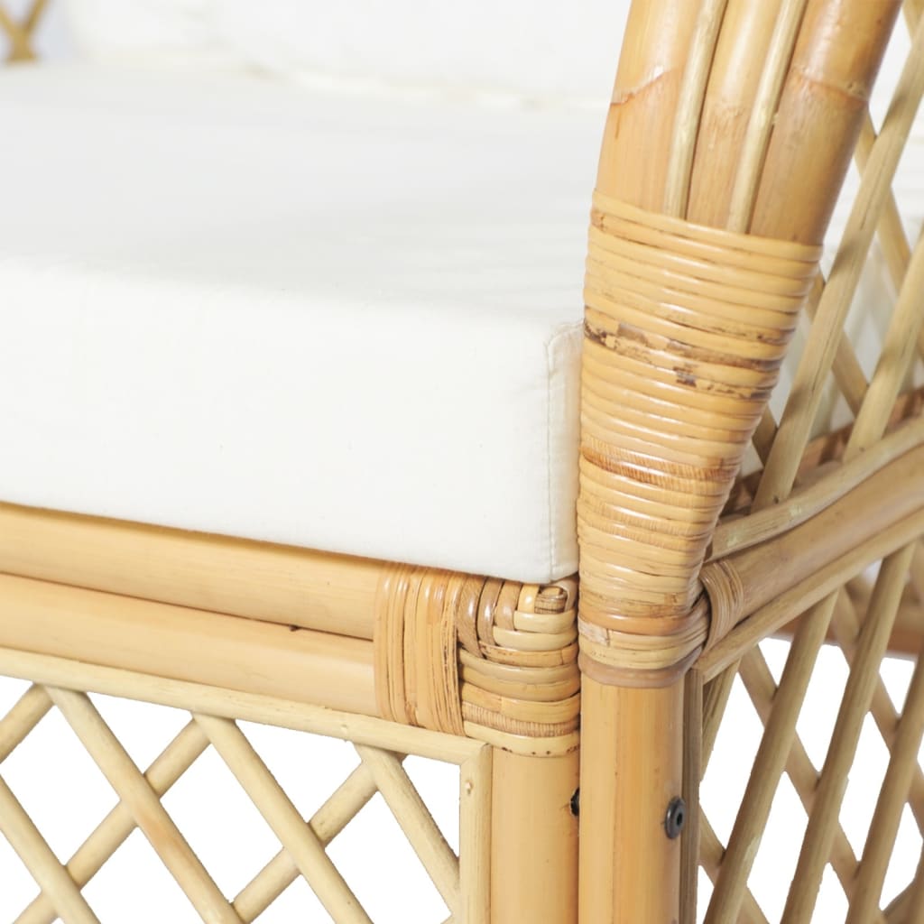 Stoel met kussen natuurlijk rattan en linnen is nu te koop bij PeponiXL, paradijselijk wonen!