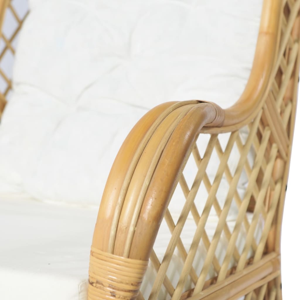 Stoel met kussen natuurlijk rattan en linnen is nu te koop bij PeponiXL, paradijselijk wonen!