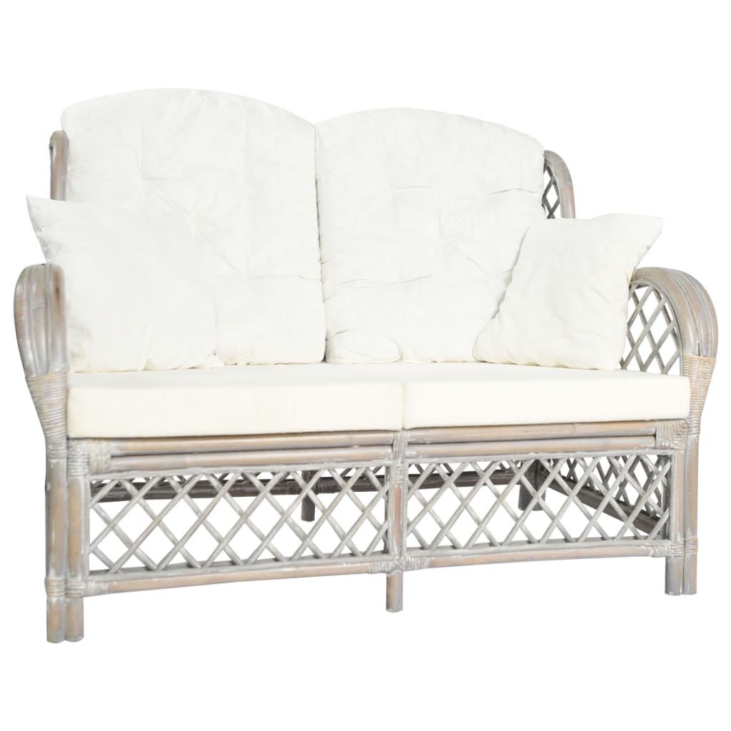 Tweezitsbank rattan grijs is nu te koop bij PeponiXL, paradijselijk wonen!