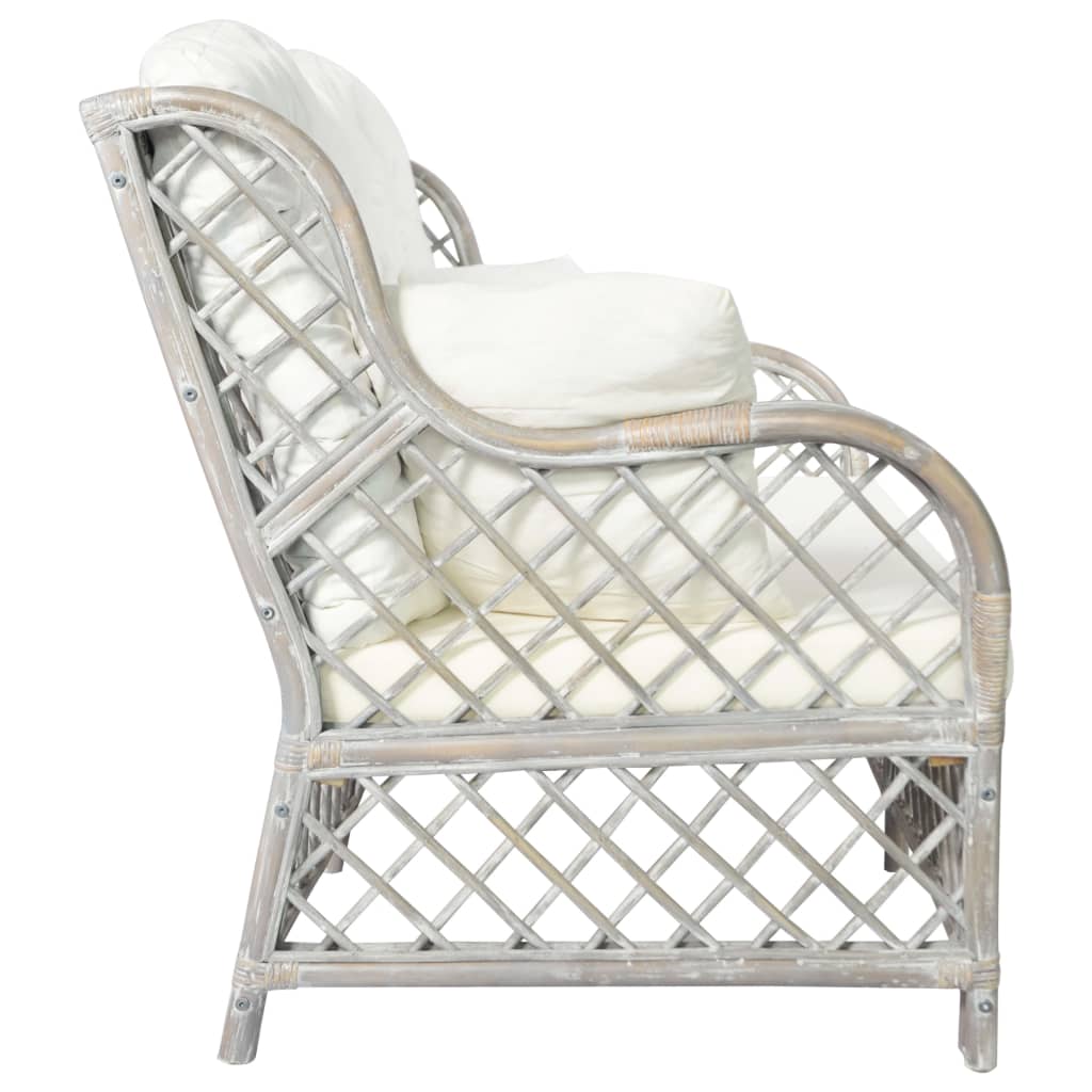 Tweezitsbank rattan grijs is nu te koop bij PeponiXL, paradijselijk wonen!
