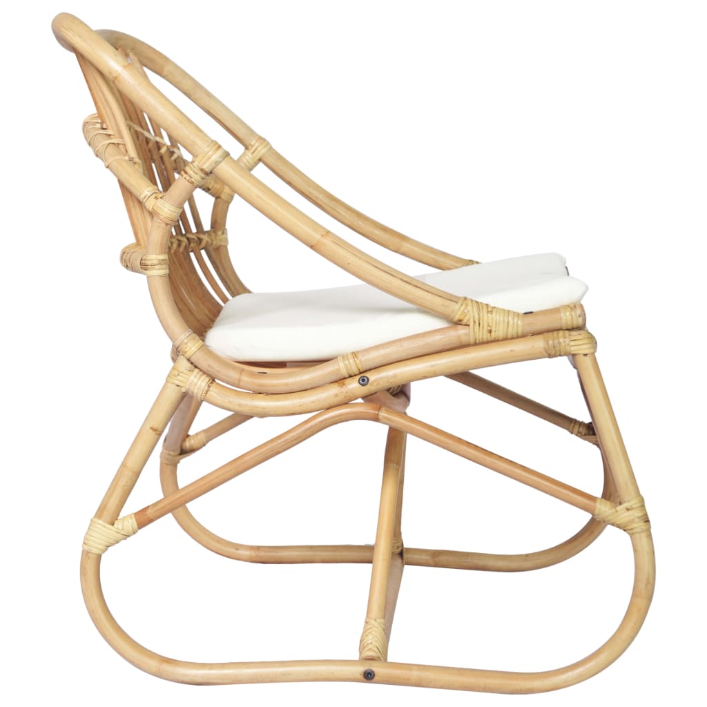 Stoel rattan en linnen is nu te koop bij PeponiXL, paradijselijk wonen!