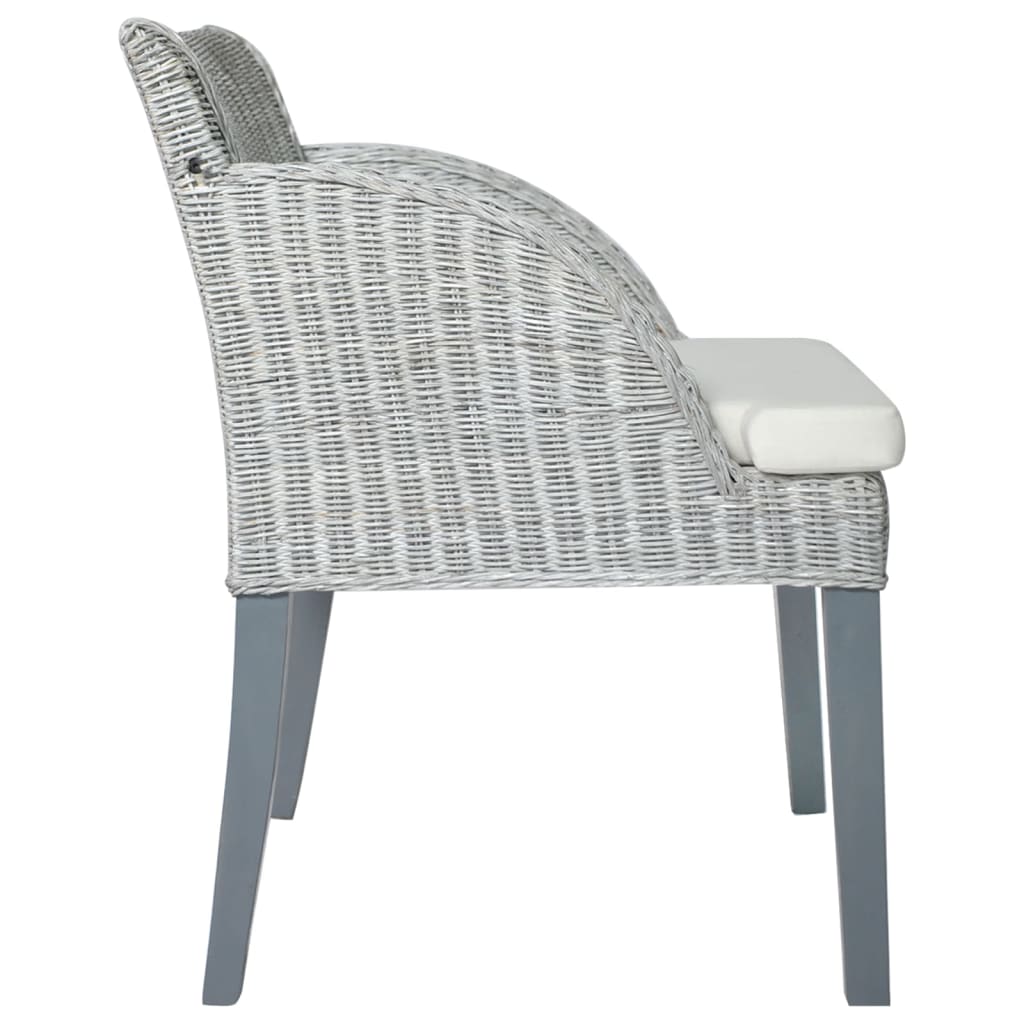 Eetkamerstoel met kussen natuurlijk rattan grijs is nu te koop bij PeponiXL, paradijselijk wonen!